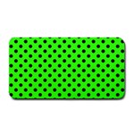 Polka Dots - Black on Neon Green Medium Bar Mat