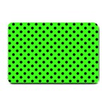 Polka Dots - Black on Neon Green Small Doormat