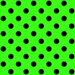 Polka Dots - Black on Neon Green ScrapBook Page 12  x 12 