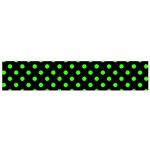 Polka Dots - Neon Green on Black Flano Scarf (Small)