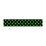 Polka Dots - Neon Green on Black Flano Scarf (Mini)