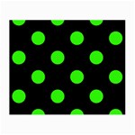 Polka Dots - Neon Green on Black Small Glasses Cloth