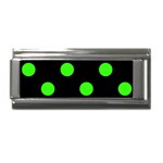 Polka Dots - Neon Green on Black Superlink Italian Charm (9mm)