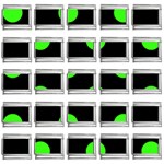 Polka Dots - Neon Green on Black 9mm Italian Charm (25 pack)