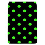 Polka Dots - Neon Green on Black Removable Flap Cover (S)