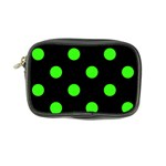 Polka Dots - Neon Green on Black Coin Purse