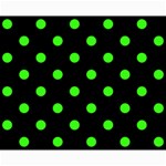 Polka Dots - Neon Green on Black Collage 8  x 10 