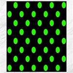 Polka Dots - Neon Green on Black Canvas 8  x 10 