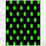 Polka Dots - Neon Green on Black Canvas 12  x 16 