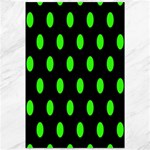 Polka Dots - Neon Green on Black Canvas 12  x 18 