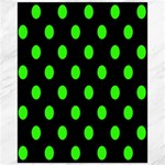 Polka Dots - Neon Green on Black Canvas 16  x 20 