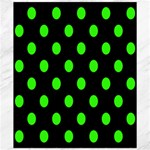 Polka Dots - Neon Green on Black Canvas 20  x 24 