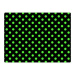 Polka Dots - Neon Green on Black Double Sided Flano Blanket (Mini)