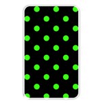Polka Dots - Neon Green on Black Memory Card Reader (Rectangular)