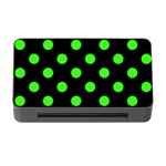 Polka Dots - Neon Green on Black Memory Card Reader with CF