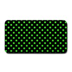 Polka Dots - Neon Green on Black Medium Bar Mat