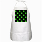 Polka Dots - Neon Green on Black BBQ Apron
