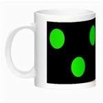 Polka Dots - Neon Green on Black Night Luminous Mug