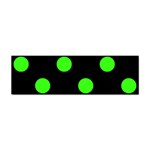 Polka Dots - Neon Green on Black Sticker Bumper (100 pack)