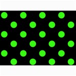 Polka Dots - Neon Green on Black 5  x 7  Photo Cards