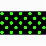 Polka Dots - Neon Green on Black 4  x 8  Photo Cards