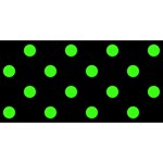 Polka Dots - Neon Green on Black YOU ARE INVITED 3D Greeting Card (8x4)