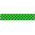 Polka Dots - Black on Lime Green Flano Scarf (Large)