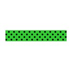 Polka Dots - Black on Lime Green Flano Scarf (Mini)