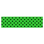 Polka Dots - Black on Lime Green Satin Scarf (Oblong)