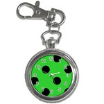 Polka Dots - Black on Lime Green Key Chain Watch