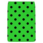 Polka Dots - Black on Lime Green Removable Flap Cover (L)