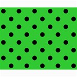 Polka Dots - Black on Lime Green Collage 8  x 10 