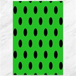 Polka Dots - Black on Lime Green Canvas 12  x 18 