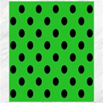 Polka Dots - Black on Lime Green Canvas 20  x 24 