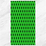 Polka Dots - Black on Lime Green Canvas 40  x 72 
