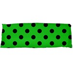 Polka Dots - Black on Lime Green Body Pillow Case (Dakimakura) (One Side)