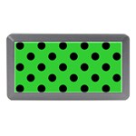 Polka Dots - Black on Lime Green Memory Card Reader (Mini)