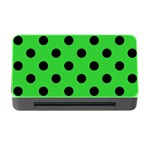 Polka Dots - Black on Lime Green Memory Card Reader with CF