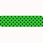 Polka Dots - Black on Lime Green Medium Bar Mat
