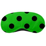 Polka Dots - Black on Lime Green Sleeping Mask