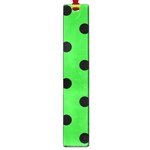 Polka Dots - Black on Lime Green Large Book Mark