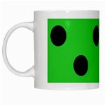Polka Dots - Black on Lime Green Black Mug