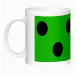 Polka Dots - Black on Lime Green Night Luminous Mug