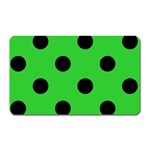 Polka Dots - Black on Lime Green Magnet (Rectangular)