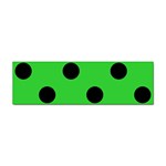 Polka Dots - Black on Lime Green Sticker Bumper (100 pack)