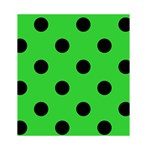 Polka Dots - Black on Lime Green Greeting Card 4.5  x 6 