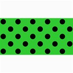 Polka Dots - Black on Lime Green 4  x 8  Photo Cards