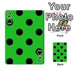 Polka Dots - Black on Lime Green Playing Cards 54 Designs