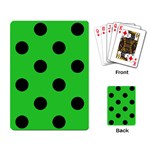 Polka Dots - Black on Lime Green Playing Cards Single Design