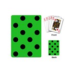 Polka Dots - Black on Lime Green Playing Cards (Mini)